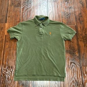Olive colored polo by Ralph Lauren - slightly used